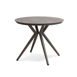 Kalong rundt havebord - Brown / Brown melange - Mål: Ø90 cm.